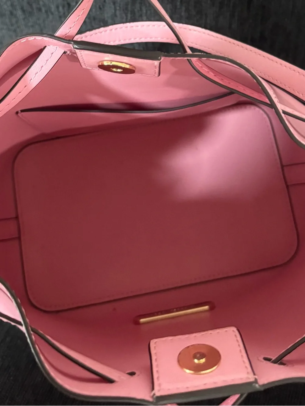 Michael Kors Pink Leather Drawstring Bucket Crossbody